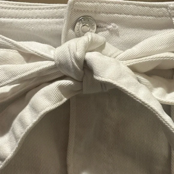 Veronica Beard White High Rise Tie Waist Shorts Size 29 Designer Summer Resort - Picture 3 of 6